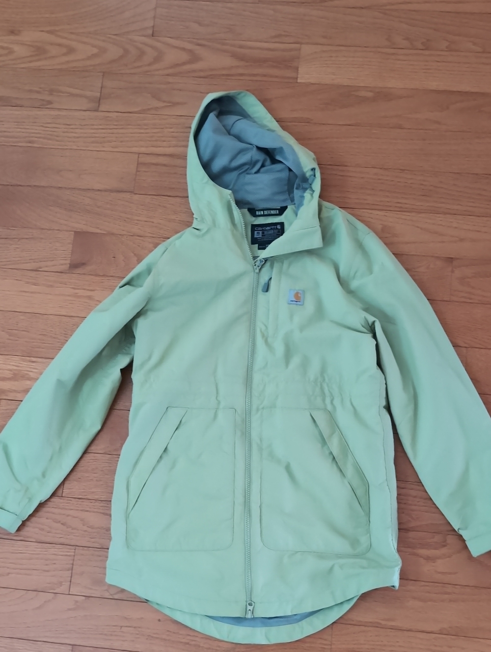 Carhartt Mint Green Hooded Women's Raincoat